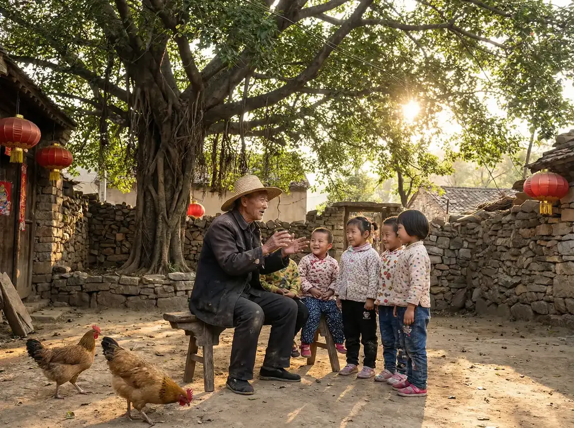 老人在大榕树下给孩子们讲故事 - 有人有片资源吗在线观看WWW视频 乡村记忆